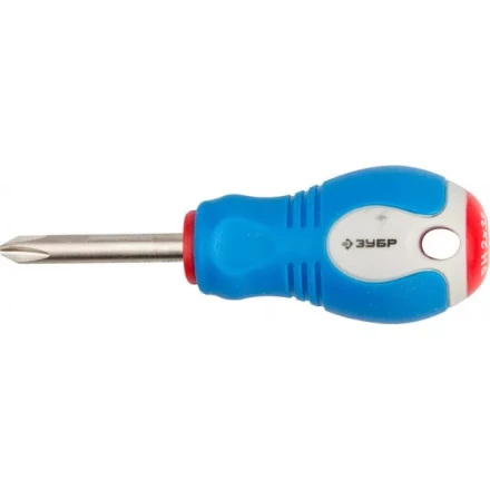 Отвертка ЗУБР, Cr-V сталь, трехкомпонентная рукоятка, цветовая индикация типа шлица, PH №2, 38мм 25252-2-038_z01 купить в Магнитогорске