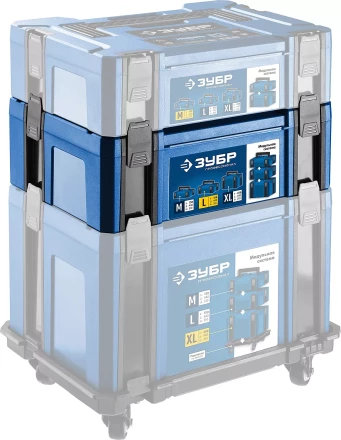 ЗУБР МОДУЛЬ-15, 440 х 310 х 150 мм, (17), размер L, пластиковый ящик для инструментов, Профессионал (38165-15) купить в Магнитогорске