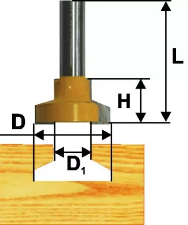 Фреза паз. конструкционная ф25,4мм Т-обр хв. 12мм Энкор 46105 купить в Магнитогорске