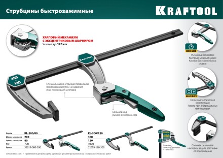 Струбцина KL-xx тип F, быстрозажимная 32019-080-200 купить в Магнитогорске