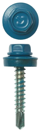 Саморезы ЗУБР окраш., RAL 5009 небесно-голуб., для крепл. кров. матер. к дерев. обреш., 4.8х29мм, 2500шт 4-300310-48-029-5009 купить в Магнитогорске