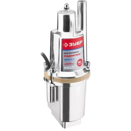 Насос ЗУБР &quot;Родничок&quot; вибрационный, погружной, для чистой воды, 18 л/мин, напор 60м, шнур 40м, 225Вт ЗНВП-300-40_М2_Х купить в Магнитогорске