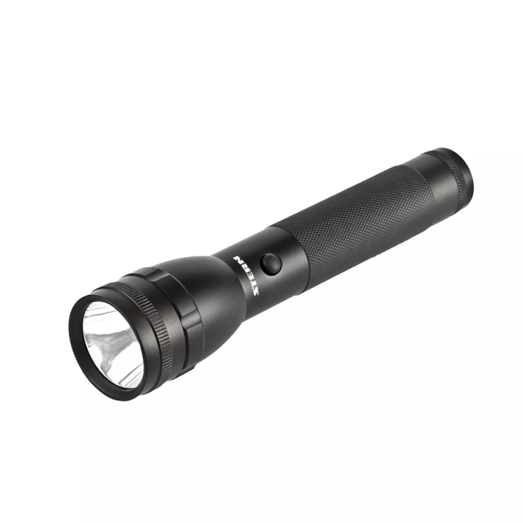 Фонарь профессиональный CREE Т6 LED 600 Лм 300 м 3 ч 100-50-5%-стробоскоп СоС 6АА Stern 90580 купить в Магнитогорске