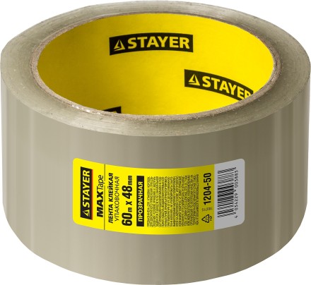 Клейкая лента, STAYER Master 1204-50, прозрачная, 48мм х 60м 1204-50 купить в Магнитогорске