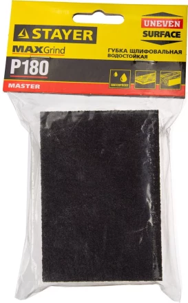 Губка шлифовальная STAYER &quot;MASTER&quot; четырехсторонняя, зерно - оксид алюминия, Р180, 100 x 68 x 26 мм. 3560-3 купить в Магнитогорске