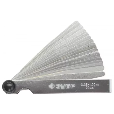 Набор ЗУБР &quot;МАСТЕР&quot; Щупы автомобильные, 0,05 - 1,00мм, 20шт 4325-H20_z01 купить в Магнитогорске