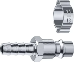 ЗУБР штуцер елочка, 8 мм - рапид штуцер, переходник с обжимным хомутом, Профессионал (64918-08)