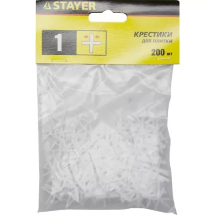 Крестики для кафеля, 1мм, STAYER 3380-1, 200шт 3380-1 купить в Магнитогорске
