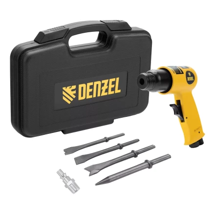 Пневматический молоток Denzel НР4500 + набор насадок, 113 л/мин, 4500 уд/мин 57468 купить в Магнитогорске