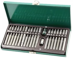 Набор вставок 4-12мм Т20-Т55 M5-M12 30/75мм 3/8"DR 1/2"DR 40предметов Jonnesway S29H4140S 47300