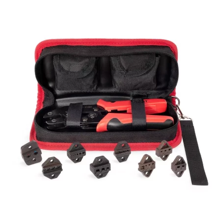 Пресс-клещи КВТ СТС+8 с 8 матрицами для опрессовки автоклемм, втулочных, изолированных и неизолированных наконечников, Dupont (набор) (89225) купить в Магнитогорске