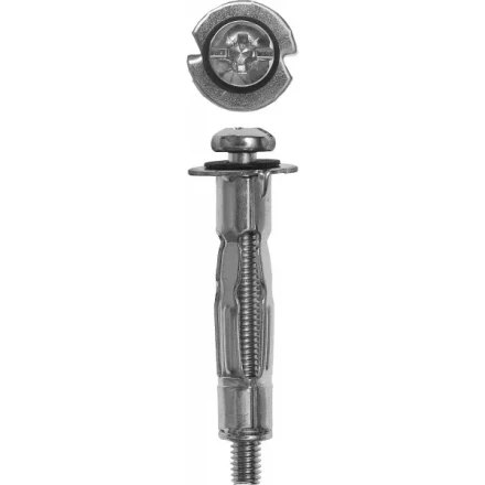 Анкер ЗУБР для пустотелых конструкций оцинкованный, с винтом PH2&amp;SL, М4х38х15мм, ТФ2, 180шт 4-302472-04-038 купить в Магнитогорске