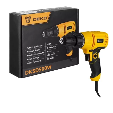 Дрель-шуруповерт сетевой DEKO DKSD500W, 063-4053 купить в Магнитогорске