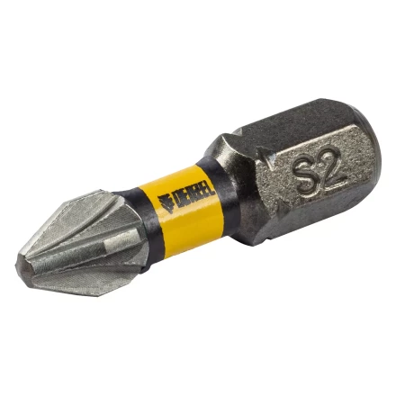 Бита IMPACT, PZ2x25 мм, лазерная обработка шлица, сталь S2, 10 шт., Е 6,3 Denzel 11687 купить в Магнитогорске