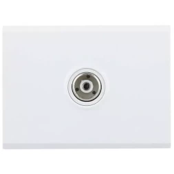 Розетка СВЕТОЗАР &quot;ЭФФЕКТ&quot; телевизионная, без вставки и рамки, цвет белый SV-54415-W