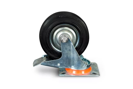 Колесо поворотное резина SRCLb 55 125 мм с тормозом (N) 1024208 купить в Магнитогорске