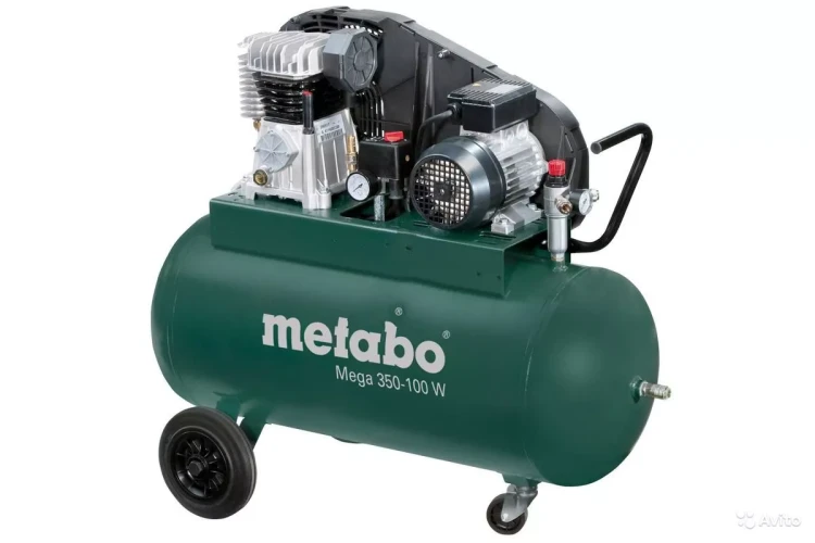 Компрессор масляный поршневой ременной Metabo Mega 350-100 W купить в Магнитогорске
