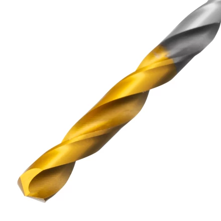 Сверло спиральное по металлу Denzel 5,5 х 139 мм, Р6М5, Golden Tip, удлиненное, 718255 купить в Магнитогорске