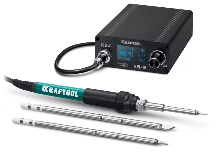 KRAFTOOL KPI-10 программируемая индукционная паяльная станция 50  480°C, 100 Вт 55343 купить в Магнитогорске