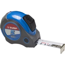 Рулетка ЗУБР "ЭКСПЕРТ", двухкомпонентный корпус, автостоп, 5м/25мм 34057-05-25_z02