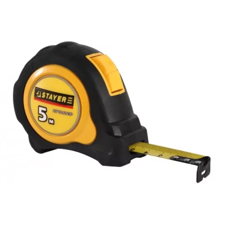 Рулетка STAYER "MASTER" "OMEGA" автостоп, обрезиненный корпус, 5мх19мм 3402-05-19_z01 купить в Магнитогорске