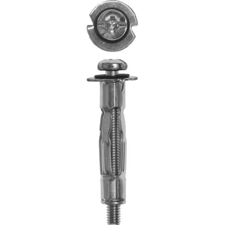 Анкер ЗУБР для пустотелых конструкций оцинкованный, с винтом PH2&amp;SL, М4х32х13мм, ТФ2, 200шт 4-302472-04-032 купить в Магнитогорске