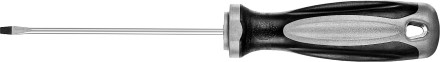 Отвертка MIRAX 25095-03-10, закаленный стержень, двухкомпонентная рукоятка, SL3x100мм 25095-03-10 купить в Магнитогорске