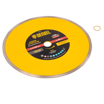 Диск алмазный сплошной, супертонкий, 300 х 25,4 мм, горячее прессование, мокрое резание// Denzel 73164 купить в Магнитогорске