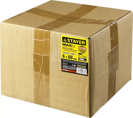 Дюбель-гвоздь полипропиленовый, потайный бортик, 6 x 60 мм, 1500 шт, STAYER Master 30640-06-060 30640-06-060 купить в Магнитогорске