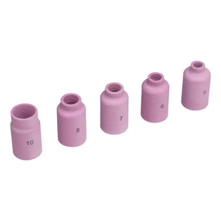 Набор керамических сопел для газовой линзы № 5, 6, 7, 8, 10 Denzel 93659 купить в Магнитогорске