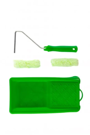 Малярный набор для работ по дереву: кювета 150 мм х 290 мм и мини-валик 110 мм Сибртех 80454 купить в Магнитогорске