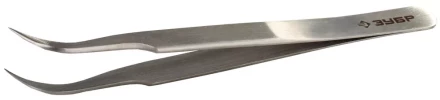 Пинцет ЗУБР д/электроники и точной механики, нерж. сталь, антимагнит, изогнутый, заостренные губки, 110мм 22211-3-110 купить в Магнитогорске