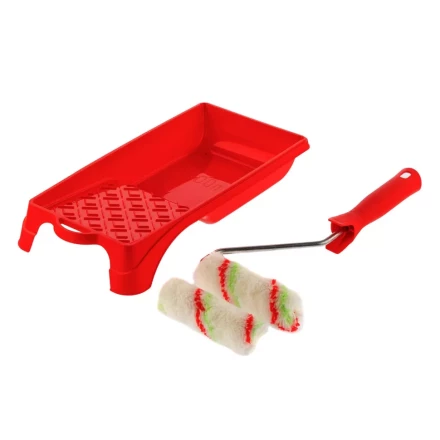 Малярный набор для работ с эмалями: кювета 150 мм х 290 мм и мини-валик 110 мм Сибртех 80453 купить в Магнитогорске