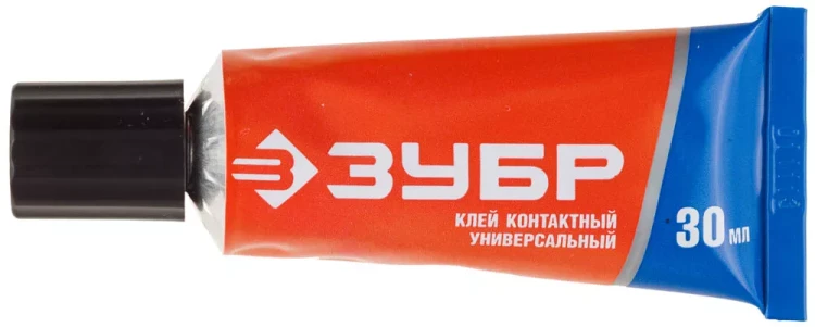 Клей ЗУБР контактный универсальный, в тубе, 30 мл 41924 купить в Магнитогорске