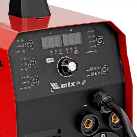 Аппарат инвертор. полуавтомат. cварки MTX MIG-220S 94304, 220A, ПВ 60%, катушка 5 кг купить в Магнитогорске