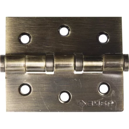 Петля универсальная ЗУБР &quot;ЭКСПЕРТ&quot;, 2 подшипника, цвет ст. латунь (AB), с крепежом, 75х63х2,5мм, 2 шт 37601-075-5 купить в Магнитогорске