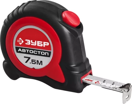 Рулетка ЗУБР &quot;МАСТЕР&quot;, двухкомпонентный корпус, автостоп, 7,5м/25мм 34052-08-25 купить в Магнитогорске