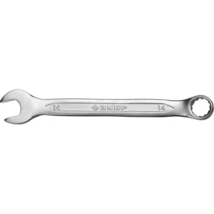 Ключ ЗУБР &quot;МАСТЕР&quot; гаечный комбинированный, Cr-V сталь, хромированный, 14мм 27087-14 купить в Магнитогорске