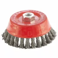 Щетка для УШМ, 125 мм, М14, "чашка", крученая проволока 0,8 мм MTX 74625