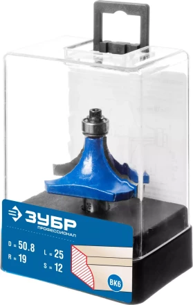 ЗУБР 50.8 x 25 мм, радиус 19 мм, фреза кромочная калевочная №1, Профессионал (28701-50.8) купить в Магнитогорске