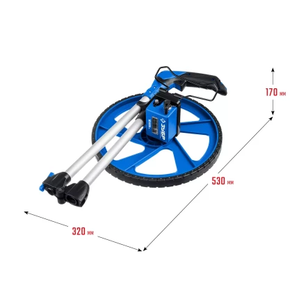ЗУБР 0.1 - 9999 м, измерительное колесо, (курвиметр) со складной алюминиевой рукояткой, Профессионал (34880) купить в Магнитогорске