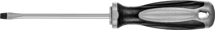 Отвертка MIRAX 25095-05-10, закаленный стержень, двухкомпонентная рукоятка, SL5x100мм 25095-05-10 купить в Магнитогорске