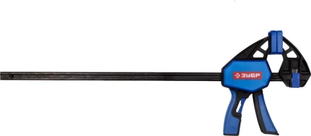 Струбцина ЗУБР&quot;ПРОФЕССИОНАЛ&quot;ручная пистолетная, корпус нейлон,армир фиберглассом,двухкомп ручки,метал рейка,450/645мм,150кгс 32243-45 купить в Магнитогорске