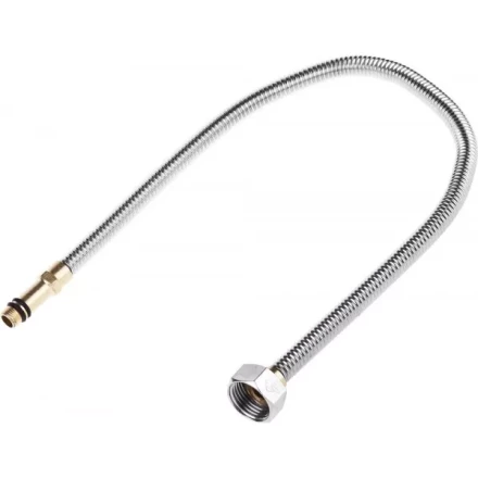 Подводка ЗУБР &quot;ЭКСПЕРТ&quot; сильфонная из нержавеющей стали, для смесителя, удлиненная, г/ш (гайка-штуцер), 1/2&quot;, 0,5м 51013-050 купить в Магнитогорске