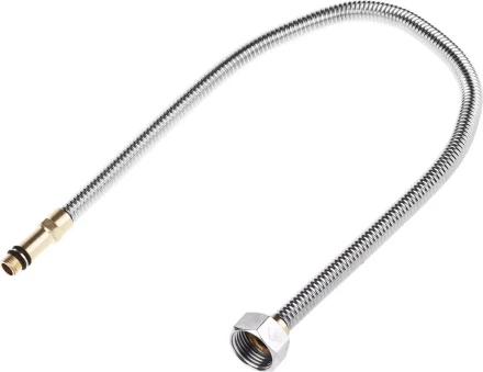 Подводка ЗУБР &quot;ЭКСПЕРТ&quot; сильфонная из нержавеющей стали, для смесителя, удлиненная, г/ш (гайка-штуцер), 1/2&quot;, 0,5м 51013-050 купить в Магнитогорске