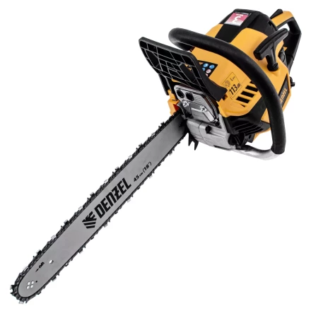 Пила цепная бензиновая Denzel DS-5218, шина 45 см, 52 см3, 3 л.с, шаг 0,325, паз 1,5 мм, 72 звена 95237 купить в Магнитогорске