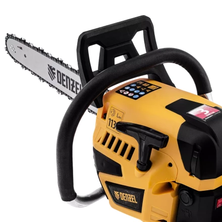 Пила цепная бензиновая Denzel DS-5218, шина 45 см, 52 см3, 3 л.с, шаг 0,325, паз 1,5 мм, 72 звена 95237 купить в Магнитогорске