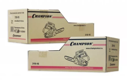 Электропила 318-16 3/8-1,3-57 поперечный двигатель CHAMPION купить в Магнитогорске