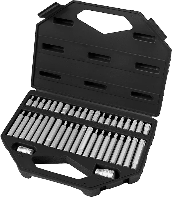 Набор бит HEX, TORX, SPLINE, хвостовик-шестигранник 1/2",CrV, 42шт  STELS 11318 купить в Магнитогорске