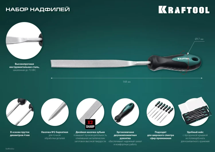 Набор надфилей KRAFTOOL 16030-6 купить в Магнитогорске
